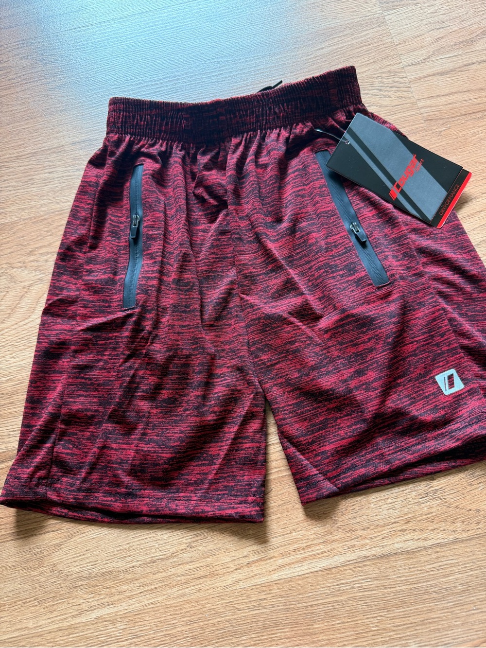 Kids Cougar Red Heather Performance Shorts 5 Boys